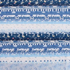 Threadart Blue Prints Jelly Roll 40 Precut 2.5″ Cotton Strips