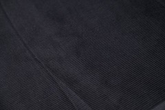 Vintage Cashco Cotton Velvet 1.2m Corduroy Solid Black 220g
