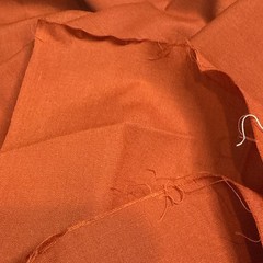 Joann Fabrics Solid Burnt Orange Red Polyester Blend Nearly 2 Yards 60 X 46.5”