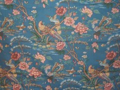 Greeff, Laurier, Shangcai Garden, Vtgn Floral/Birds, 55″ W X 36″ L, Cl Wedgewood