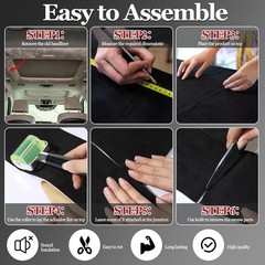 Self Adhesive Headliner Fabric W/Foam Backing Interior Trim DIY Roof Repair