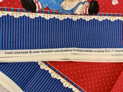 VTG Daisy Kingdom Raggedy Ann & Andy Hearts & Flowers Panel & Skirt SZ 4 Jumper