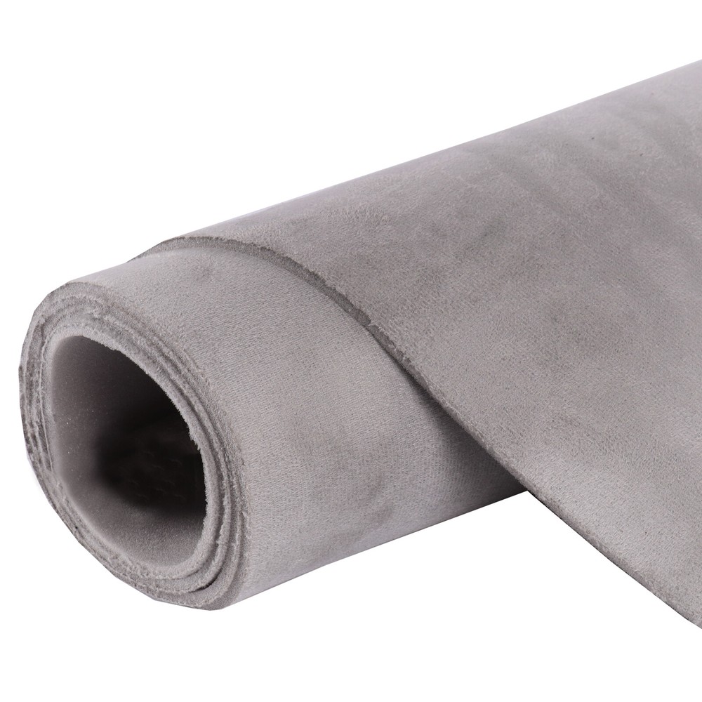 76″x60″ Gray Suede Headliner Fabric 1/8″ Foam Backed Vehicle Ceiling Upholstery