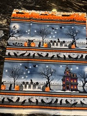 Spooky Nights Grace Popp FQB fabric 14 pc plus panel OOP HTF Halloween