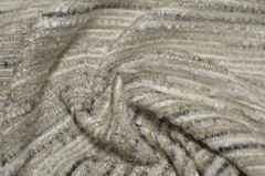 Sultan Driftwood Taupe Gray Cream Woven Chenille Textured Golding Fabric