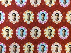 RK213 Frida Kahlo Portait Mexico Artist Latin Folk Art Cotton Quilt Fabric