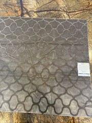 Bergamo Sahco Velveteen Taupe or Brown Geometric Fabric 27″ x 27″ NEW Samples