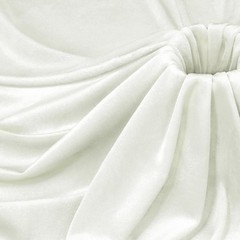 P Pothuiny Ivory White Velvet Fabric by The Yard, 1 Yard x 60 Inch Wide Luxu…