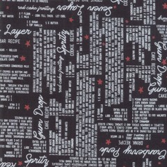 Moda MERRY STARTS HERE 5732 13 Black Whit Text SWEETWATER Quilt Fabric CHRISTMAS