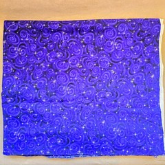 Robert Kaufman Purple Starry Night Fabric Cotton 44″ Gold Star Swirl 4 Yrds