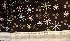 Modern Geometric Spoke & Dotted Florals Multicolor on Chocolate Brown 22″X18″