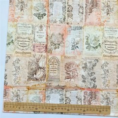 Vintage newspaper girl oil painting girl Cotton Fabric Sew Clothes Dress Fabric