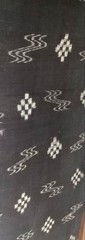 Sashiko Indigo Fabric Remnant Flowing Water Grid Pattern Vintage Textile