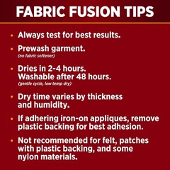 Fabric Fusion Glue .66 oz 3-Pack Permanent & Washable Adhesive Dries Flexible