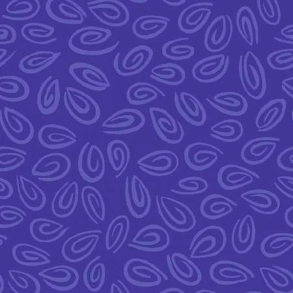 CLOTHWORKS – Swirls by Susybee – Dark Purple ,1/4 yard