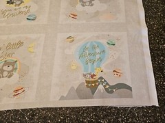 Star Bright Panel 23×42 P&B Textiles Animals Hot Air Balloon Blocks