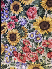 Quest For A Cure Charleston Garden 1523 Northcott Floral Cotton Fabric 1/2 Yard