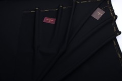 Ermenegildo Zegna cloth DEEP BLACK Trofeo suiting fabric , luxury suit fabric