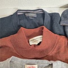 Lot 11 100% Merino Wool Sweaters Cutter Crafter Upcycle Fall Colors J.Crew