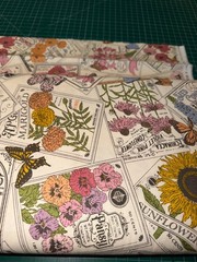 MODA My Secret Garden 100% cotton fabric by yard 36×44 20981 11 Garden Seed imag