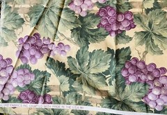 VTG Joan Kessler CONCORD Purple Grapes & Vines on Tan BTHY