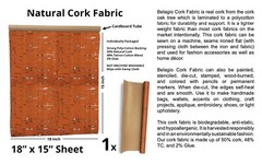 Belagio Enterprises 3pcs Natural Cork Fabric (18×15 inches) | BPC3