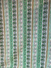 Green Multi Floral Stripe Quilt Cotton Fabric Unbranded sbtyx44 VTG NEW