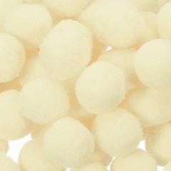 Pom Felt Balls Fabric 1cm 10mm Cream Yellow for Crafts Project DIY 100 Pcs