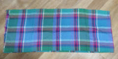 Madras Plaid WOVEN Fabric Cotton PINK AQUA BLUE 45″ Wide 3 YARDS