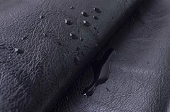Thick 1 Yard Faux Leather Fabric – Soft Skin Grain PU – 54″ x 36″ – Black