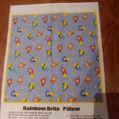 Vintage Rainbow Brite 1983 Hallmark Cards Inc Uncut Pillow Fabric Full Pattern