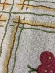 VTG Bloomcraft Fabric Fruit And Flowers 6.5 Yards Heavy Textured Fabric