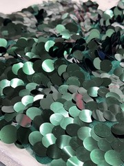 Green 18MM Paillette Sequins Trim Fabric Oversized Round Costumes Dancewear