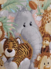 26″ Cut JUNGLE BABIES ANIMAL PATTY REED COTTON FABRIC TRADITIONS NURSERY THEME