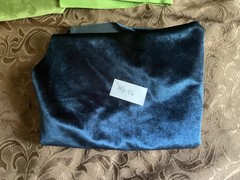 Lot Of 5 Velvet Plush Fabric Bundle 3+ Yards Craft Green Blue White Solid