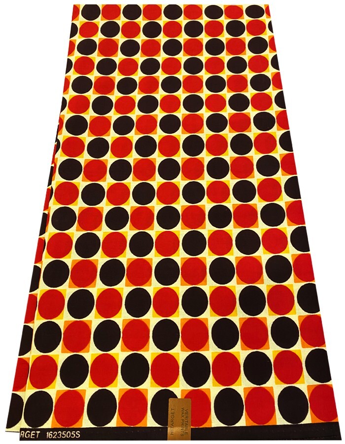 High Fashion Circle/Disc Design In Ankara Wax Print- sell by 6 yards-100% cotton
