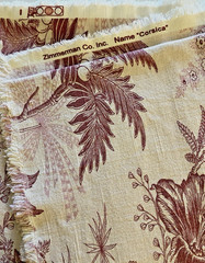 Zimmerman CORSICA Floral Tropical Wide Fabric Heavy Cotton 56″ x 32″ Shy Yard VG