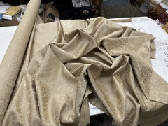 Damask Jacquard Brocade Fabric – 58” Wide -Sold By The Yard – Gold