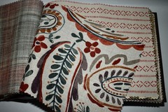 Big FABRIC SAMPLE BOOK Red Spice SEDONA Autumn 45pcs LOT Print Embroidery Woven