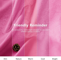 Linen Fabric by the Yard, 61 Inch Wide Pink Blend Cloth, 60% Linen 40%