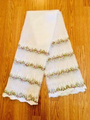 Floral Embroidered Organza Fabric for Sewing/Crafts/Bridal/55″ Wide