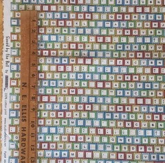 21″x 42″ cotton KEYBOARD stylized fabric print Studio E SAVED BY THE BELL col