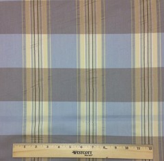 P KAUFMANN POLISHED PLAID CARAMEL CHECKER UPHOLSTERY FABRIC BY THE YARD 54″ WIDE