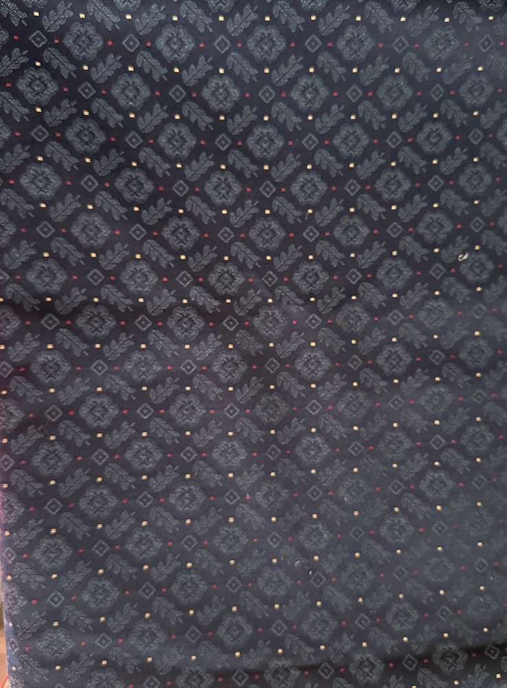 UPHOLSTERY FABRIC navy blue, jacquard, heavy, 2 yards by 56 inches NEW