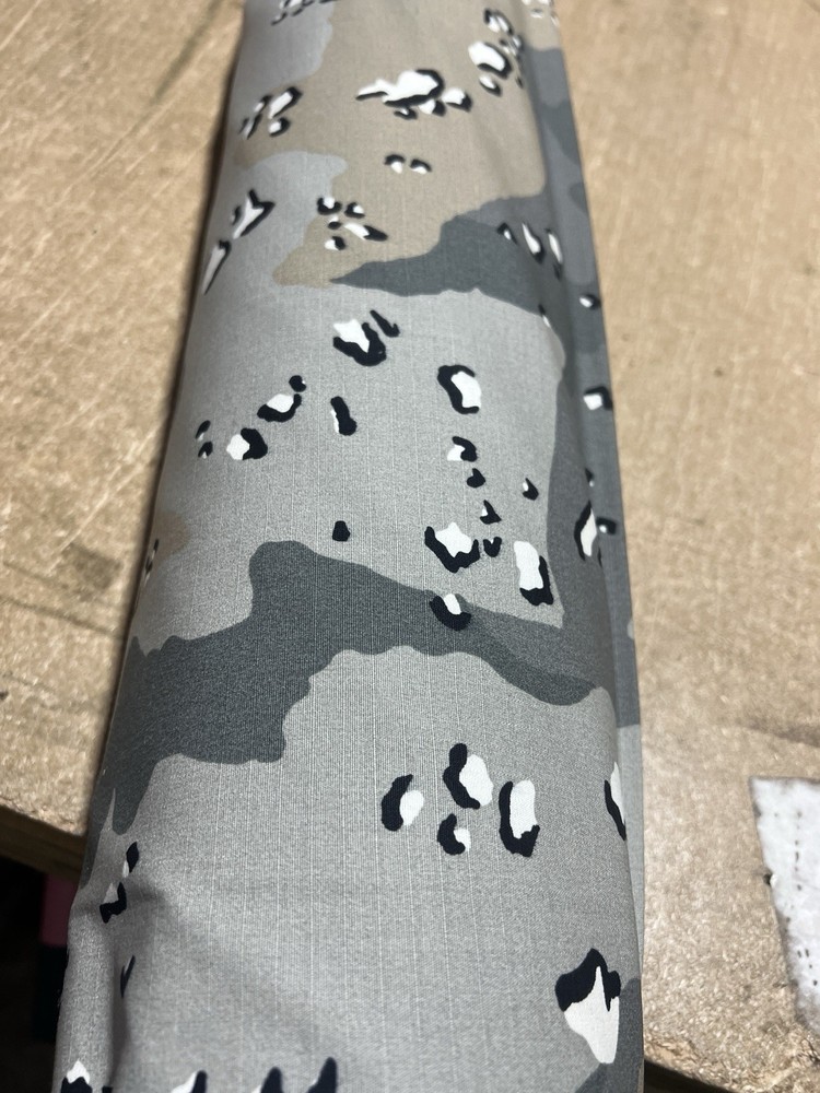 Six Color Chocolate Chip Gray Saudi NyCO Ripstop MIL-SPEC by the Yard USA Made