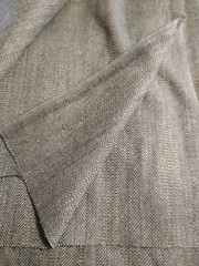 Tan Brown Herringbone Wool or Blend Suiting Fabric BTHY 18″ L x 62″ Wide
