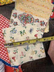 Large Lot Vintage Fabric Scrap Lot Floral Patterned Cotton Quilt Sewing Remnants