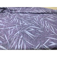 2.5y+ Purple and Black Leaf Pattern Lightweight Apparel Fabric, 104″ L x 44″ W