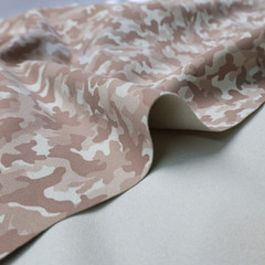 Printed Suede Scuba Double Knit Fabric, Camo/ Apparel Fabric, By the Yard