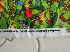 Teenage Mutant Ninja Turtles Heroes In A Half Shell Flannel Fabric REMNANT 1+ yd
